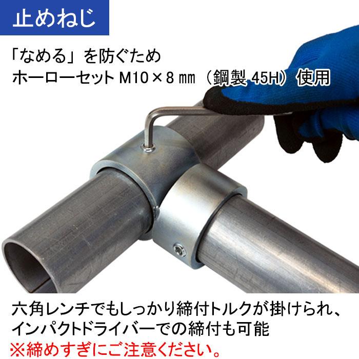 単管パイプジョイント Φ48.6mm用 固定用ベース（センター型） アンカー 