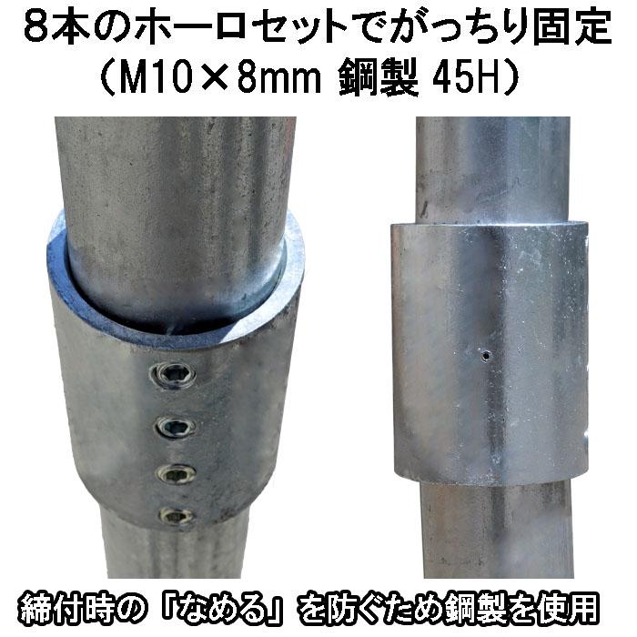防獣杭 傾いた単管支柱を最大3度まで立て起こし修正可能な単管 防獣杭 傾いた単管支柱を最大3度まで立て起こし修正可能な単管