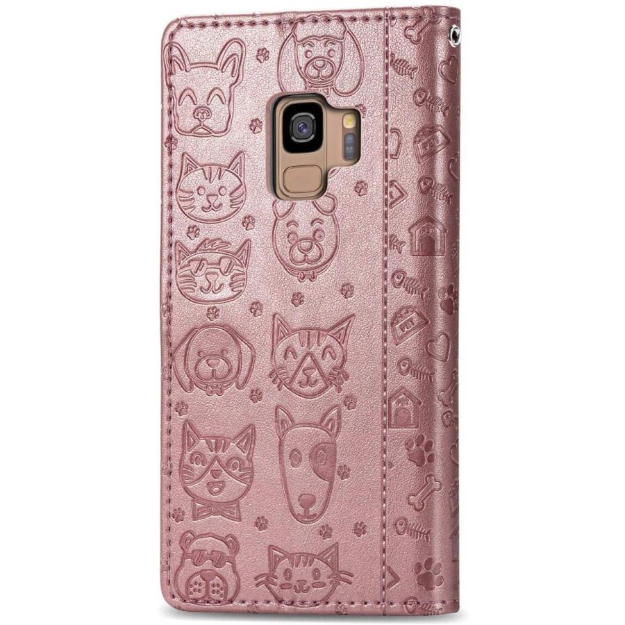 Yoking Samsung Galaxy S9 ケース 手帳型 かわいい 猫 ギャラクシーs9 手帳型ケース 犬 Sc 02k ケース 手 最安値挑戦