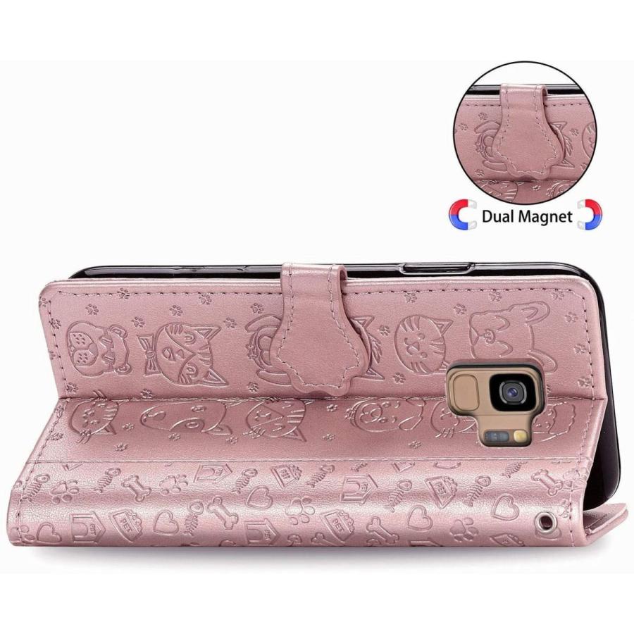 Yoking Samsung Galaxy S9 ケース 手帳型 かわいい 猫 ギャラクシーs9 手帳型ケース 犬 Sc 02k ケース 手 最安値挑戦