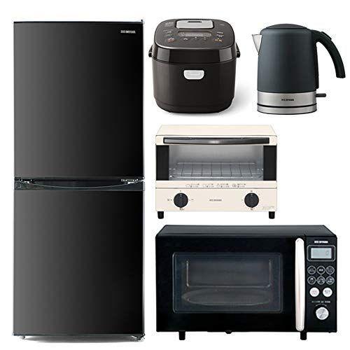 かわいい アイリスオーヤマ 電気ケトル 新生活キッチン家電5点セット 冷蔵庫 電子レンジ 炊飯器 オーブントースター 電気ケトル Shop ブラック Squareのアイリスオーヤマ Shop Square 日本最大のブランド