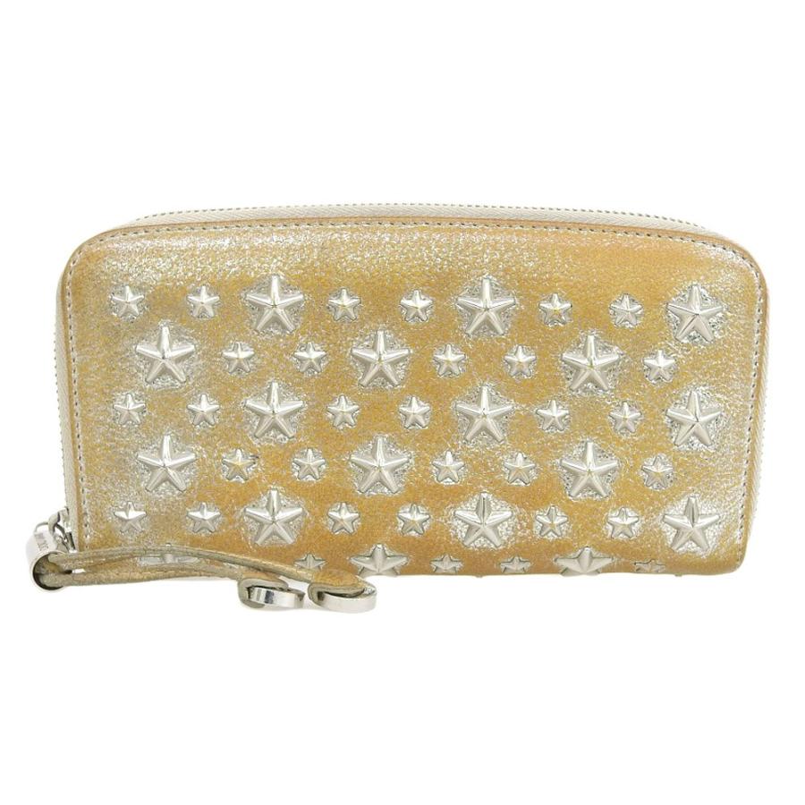 正規品☆JIMMY CHOO☆ゴールド☆スタッズ☆長財布 JIMMY CHOO ジミー