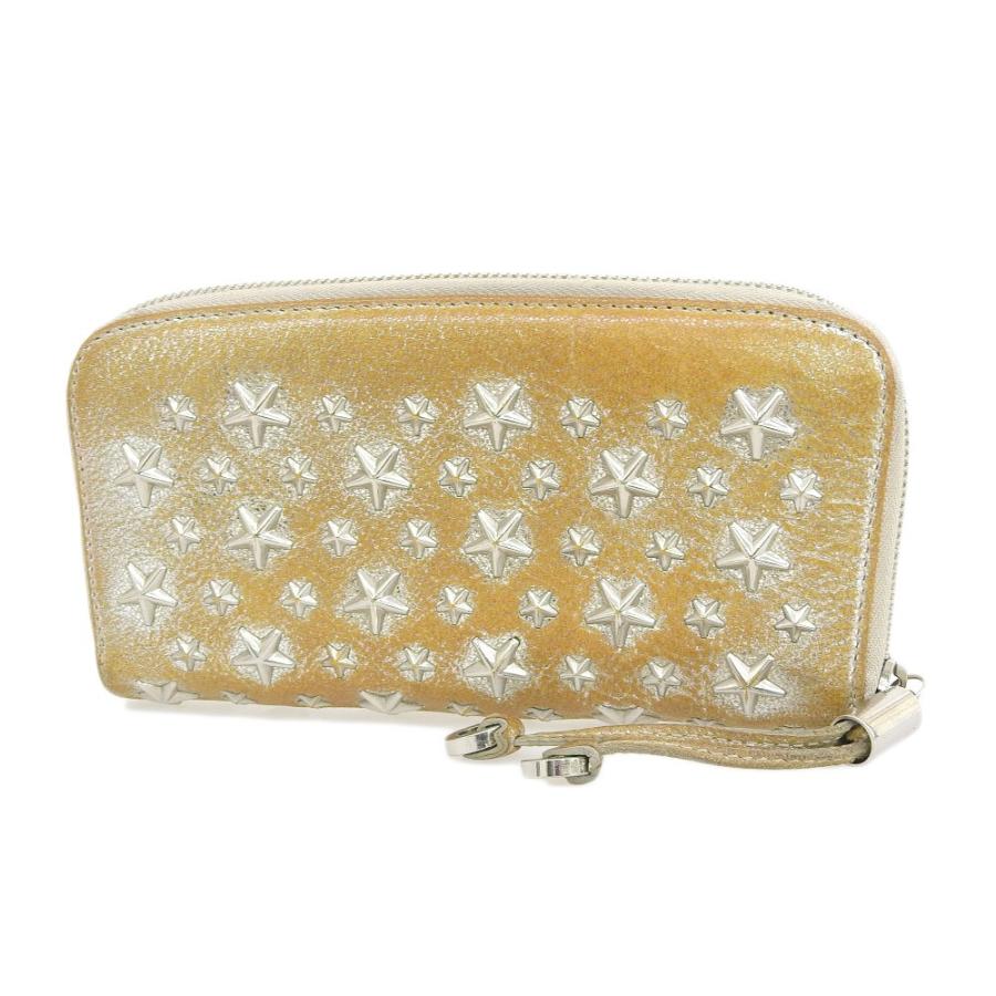 正規品 ジミーチュウ JIMMY CHOO フィリッパ ゴールド 金 長財布 JIMMY CHOO（ジミーチュウ） フィリッパ ラウンドファスナー 長財布