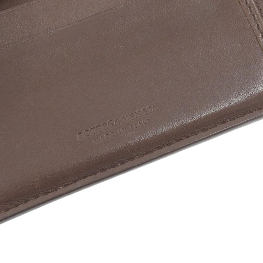 【本物保証】 ボッテガヴェネタ BOTTEGA VENETA イントレチャート 二つ折り 財布 レザー 茶 113112 本物保証】 ボッテガヴェネタ BOTTEGA VENETA イントレチャート 二