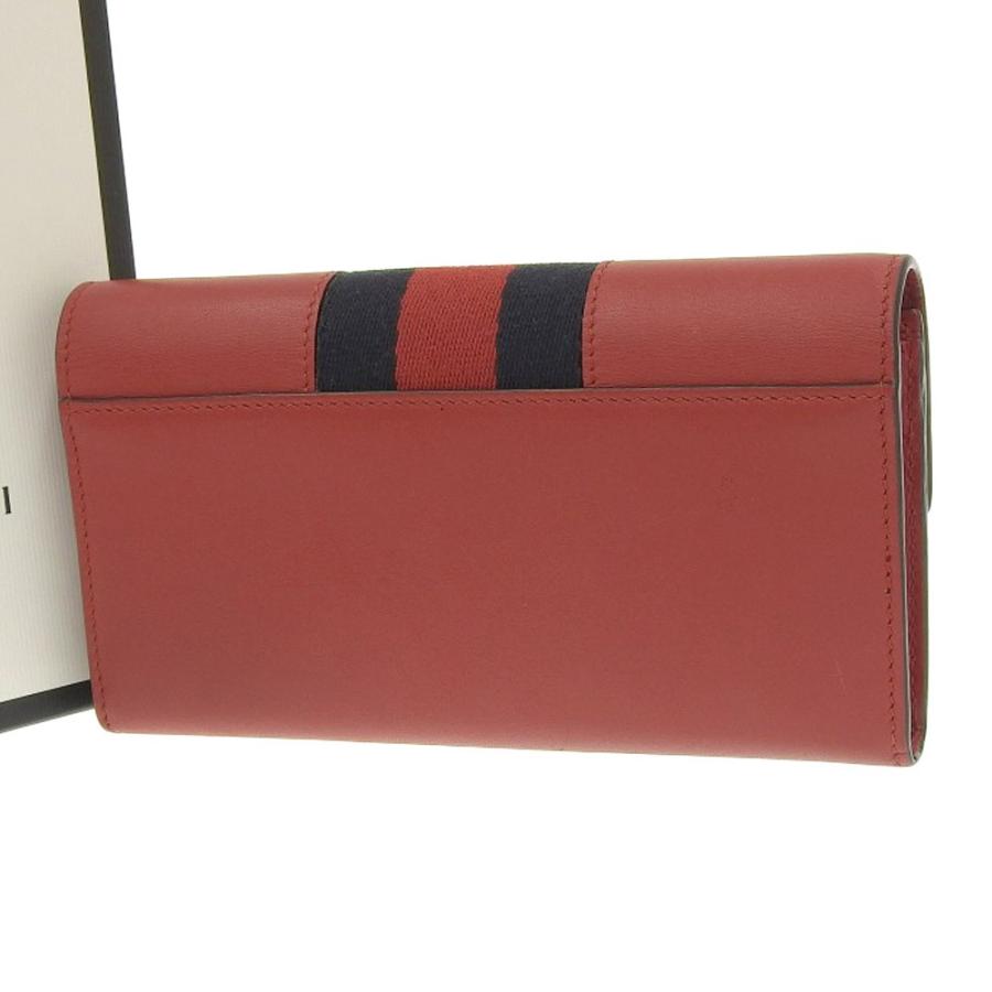 【本物保証】 美品 グッチ GUCCI コンチネンタルウォレット ホック付 長財布 レザー キャンバス 赤 紺 476084 GUCCI（グッチ） コンチネンタルウォレット ホック付 長財布 レザー