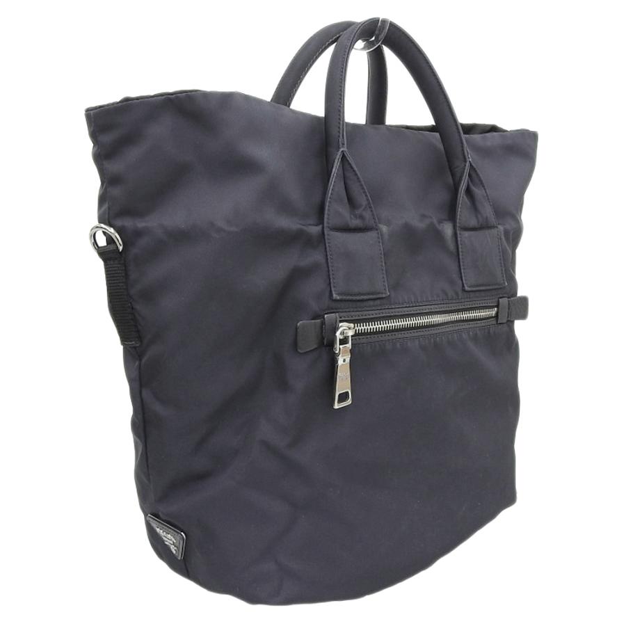 PRADA プラダ リバーシブル 2WAY バッグ ナイロン ブラック PRADA プラダ リバーシブル 2WAY バッグ ナイロン ブラック