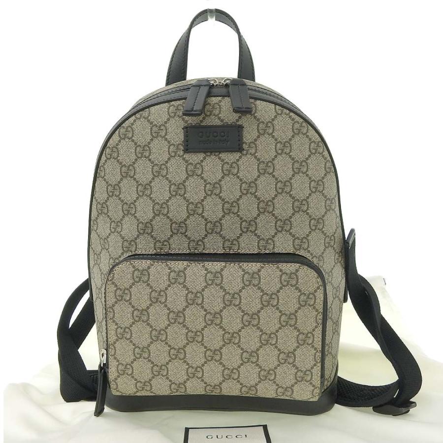 在庫処分 グッチ Ggスプリーム Gucci グッチ Ggスプリーム バックパック リュック Pvc レザー 茶 未使用 黒 4290 布袋付 本物保証 未使用 板倉町 Eb995e63 Revistaacademica Istcre Edu Ec
