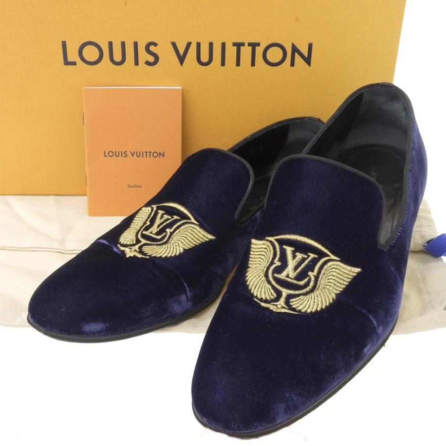 【訳あり】 Louis LOUIS ルイヴィトン ドレスシューズ靴 メンズ VUITTON ローファー ルイヴィトンモンテーニュラインロゴ