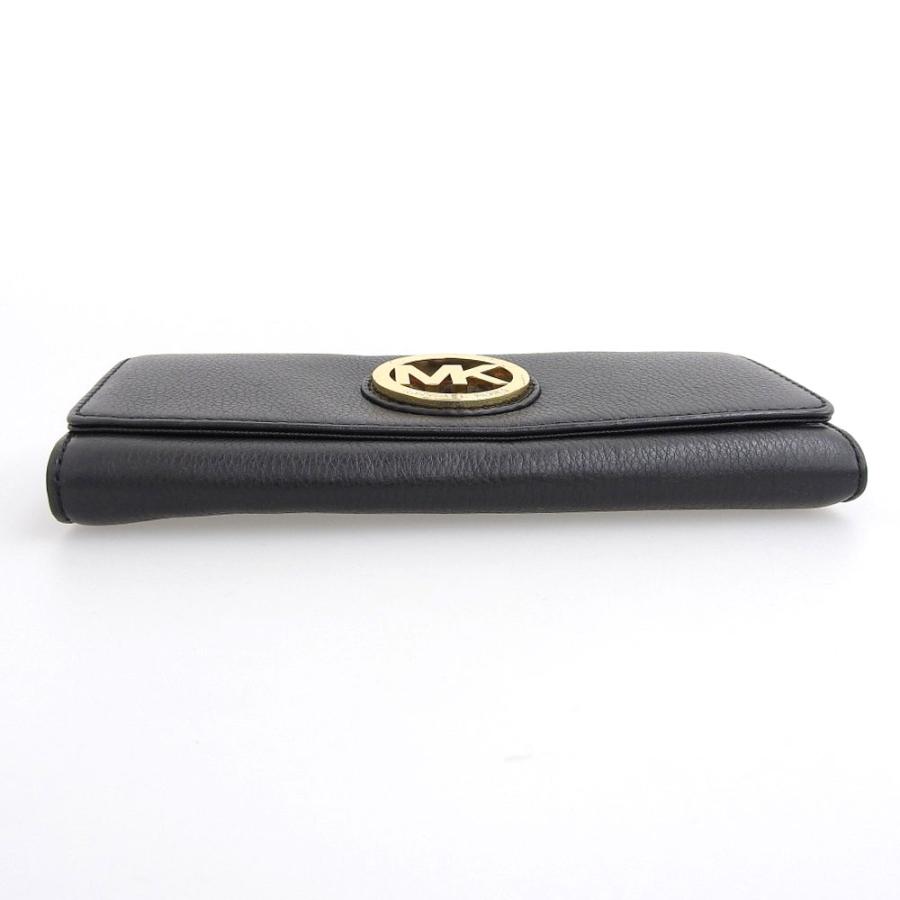 マイケルコース MICHAEL KORS ホック付 長財布 レザー 黒 32F2GFTE3L
