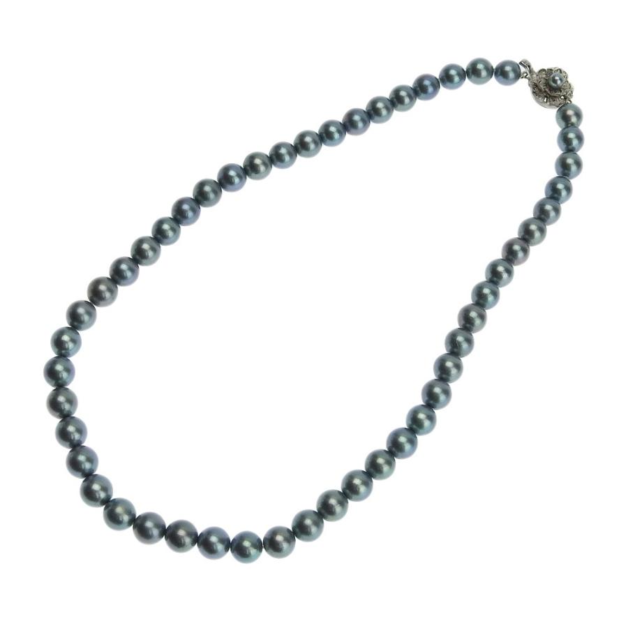 ネックレス ブルーパール 染め 真珠 アコヤ養殖真珠 鑑付 本物保証 美品 ノーブランド No Brand Tkb 高島屋質店 通販 Yahoo ショッピング