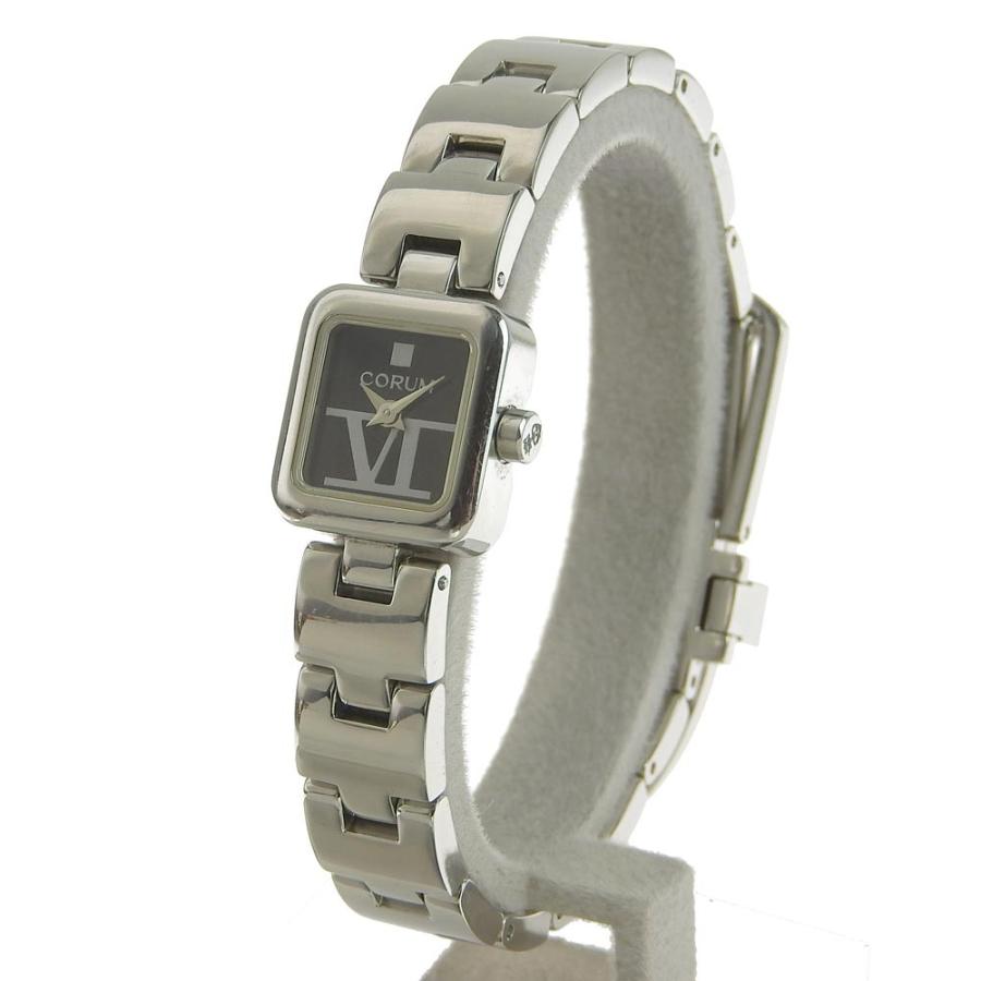 CORUM（コルム） ファラチ レディース クォーツ 電池 腕時計 黒文字盤