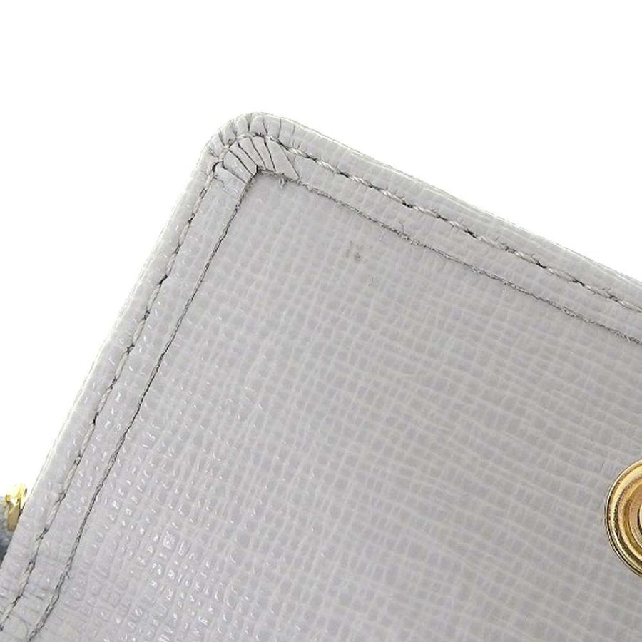 【本物保証】 超美品 フルラ FURLA ラウンドミニ ジップアラウンドウォレット ラウンドファスナー 折財布 レザー グレー 1017759 FURLA（フルラ） ラウンドミニ ジップアラウンドウォレット ラウンド