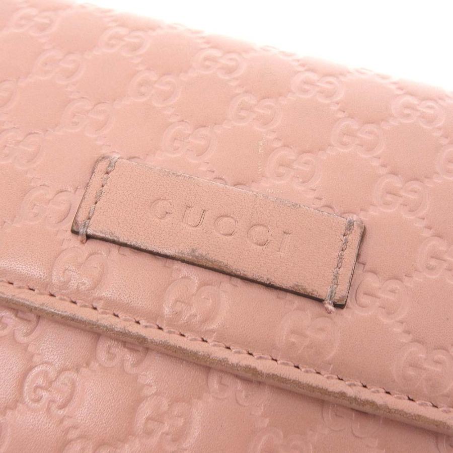 GUCCI（グッチ） マイクログッチシマ ダブルホック 長財布 レザー