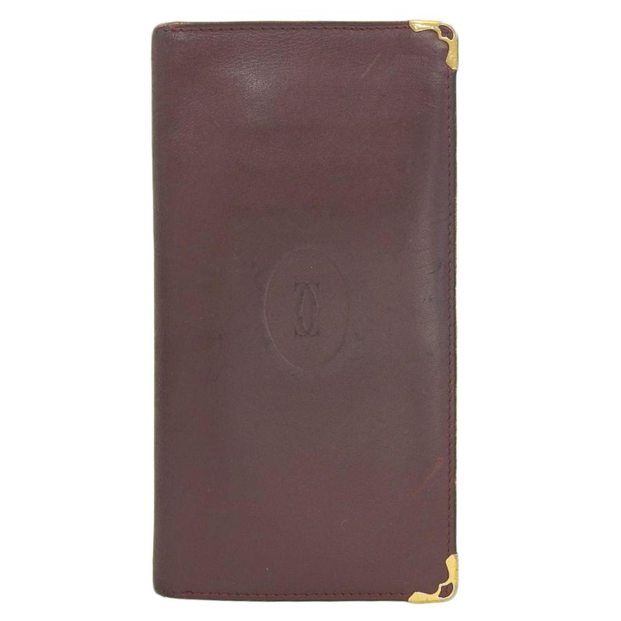 カルティエ マストライン 札入れ マスト ドゥ カルティエ 2つ折財布 レザー Cartier（カルティエ） マストライン 長札入れ 二つ折り 財布 札入れ