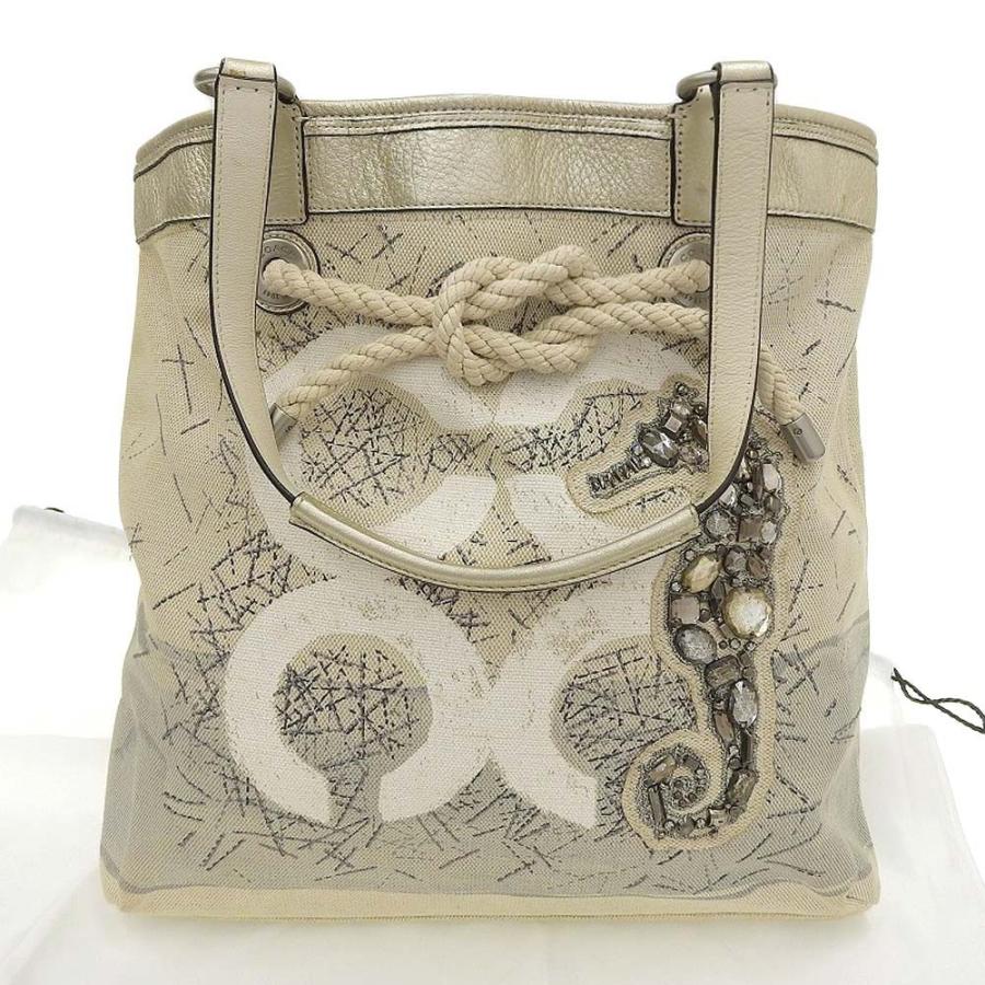 COACH（コーチ） オプアート トートバッグ キャンバス レザー ビジュー 