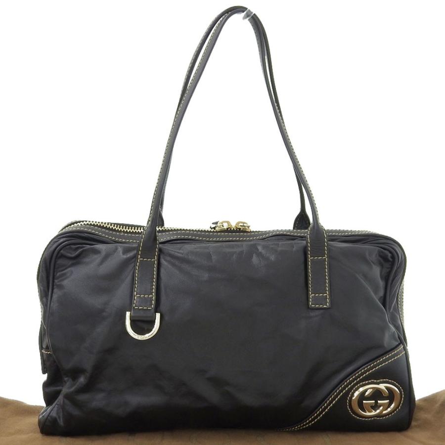 GUCCI グッチ ハンドバッグ レザー ブラック 169971 467891 布袋 GUCCI グッチ ハンドバッグ レザー ブラック 169971 467891 布袋