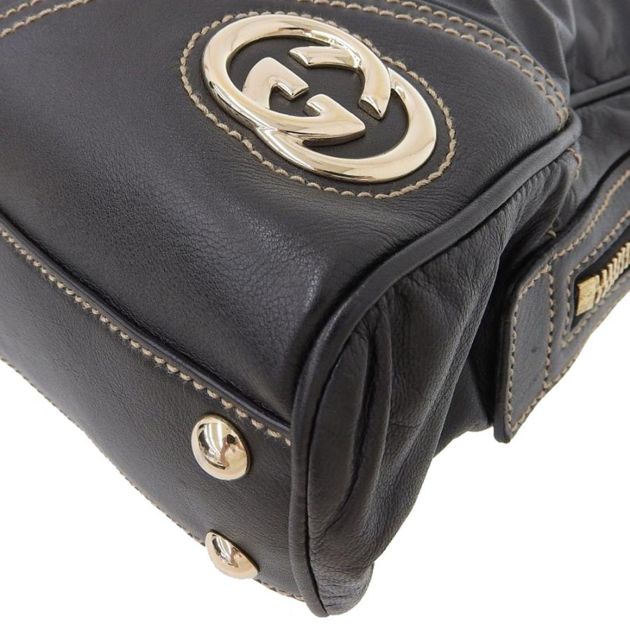 GUCCI グッチ ハンドバッグ レザー ブラック 169971 467891 布袋 GUCCI グッチ ハンドバッグ レザー ブラック 169971 467891 布袋