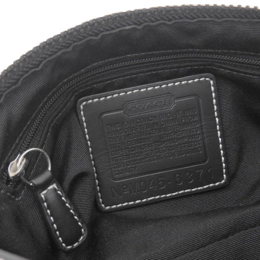 美品 COACH コーチ ショルダーポーチ　肩掛 キャンバス レザー COACH コーチ シグネチャー ショルダーポーチ キャンバス レザー