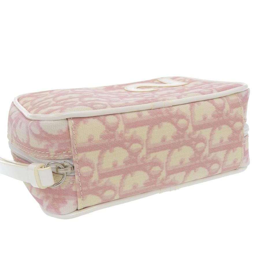 ディオール Christian Dior ポーチ トロッター No.2 ピンク 中古・古着通販】Christian Dior (クリスチャン ディオール