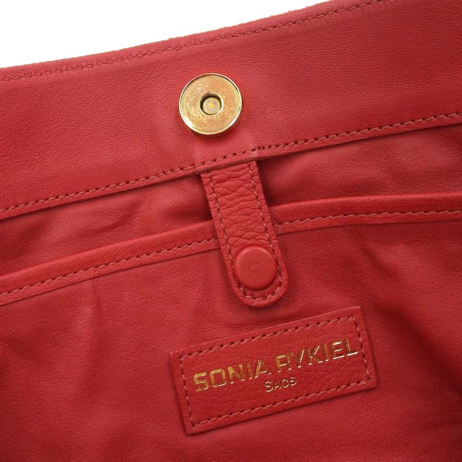 SONIA RYKIEL（ソニアリキエル） トートバッグ レザー レッド 本物保証