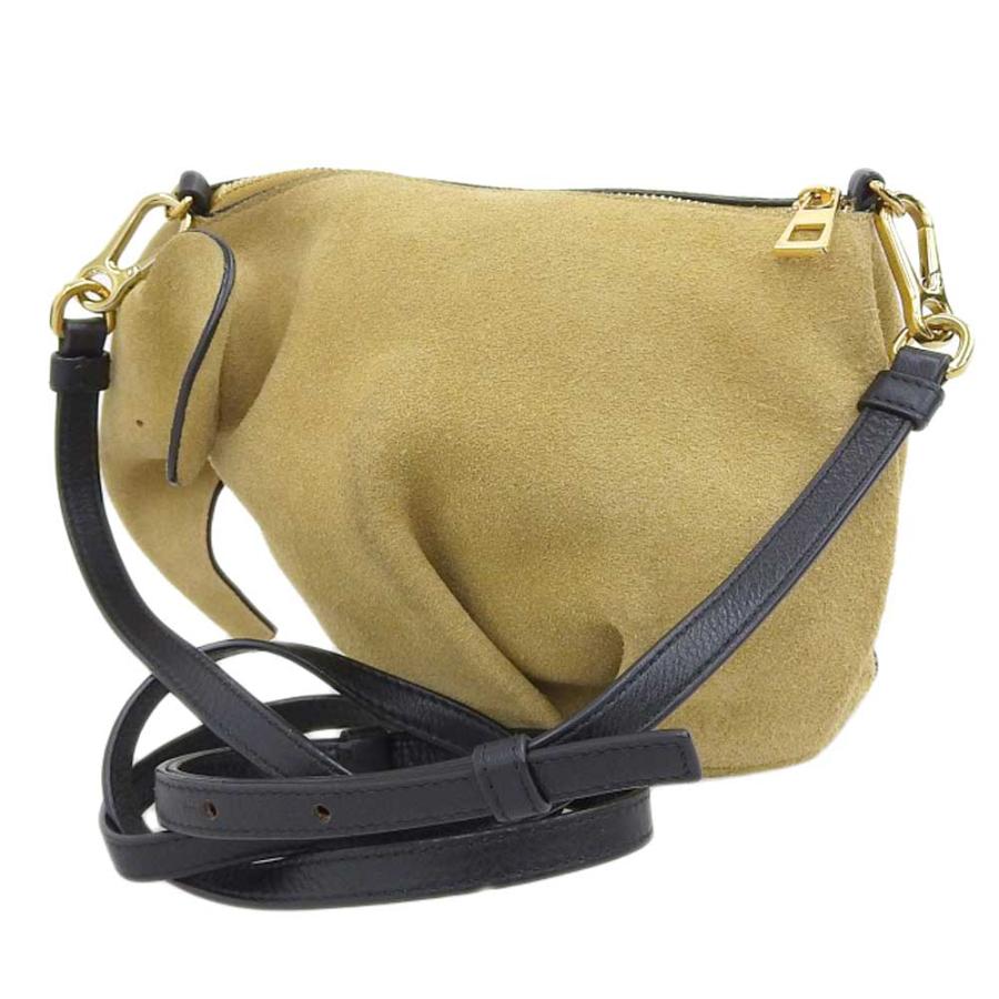 本物保証 美品 ロエベ Loewe エレファント ショルダーバッグ スエード ベージュ アニマルシリーズ 象 ゾウ Tk20b0731023 高島屋質店 通販 Yahoo ショッピング