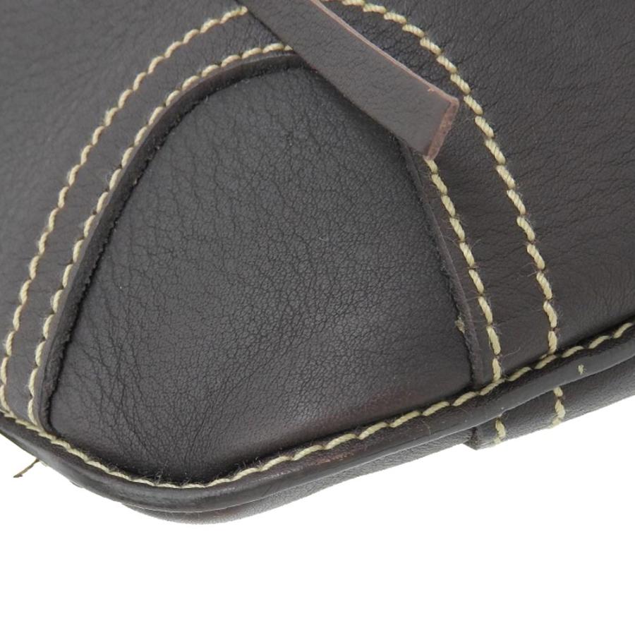 【本物保証】 超美品 バリー BALLY フリンジ STITCHING セミショルダーバッグ ワンショルダーバッグ レザー ブラウン Bally（バリー） フリンジ STITCHING セミショルダーバッグ ワン