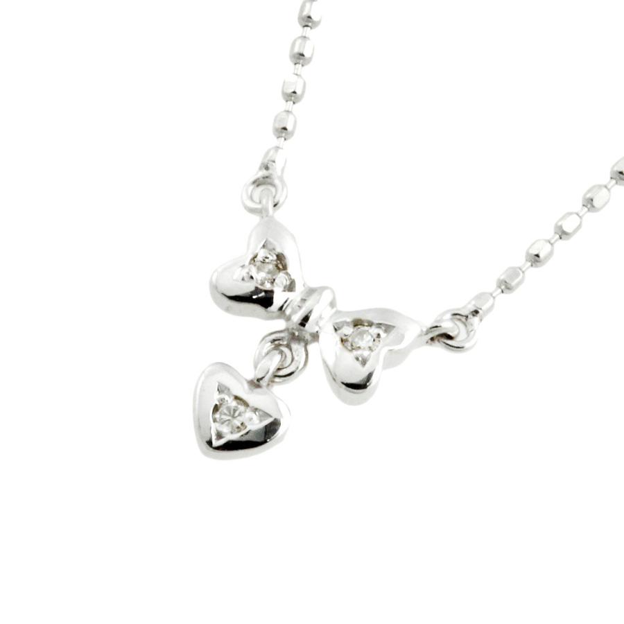 サマンサティアラ SAMANTHA TIARA リボン ハート ネックレス K18WG メレダイヤモンド 0.02ct 本物保証 新品同様 :tk20B0905016:高島屋質店 通販 サマンサティアラ‼️リボン