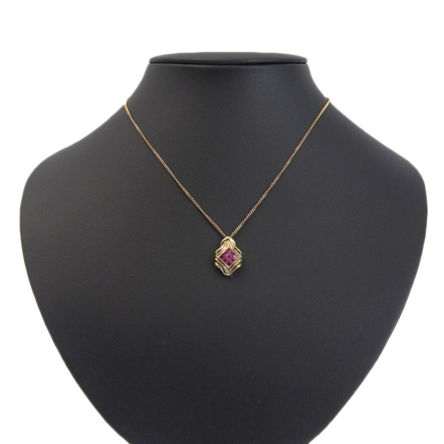 ジュエリーマキ JEWELRYMAKI ミステリーセッティング ネックレス K18YG 