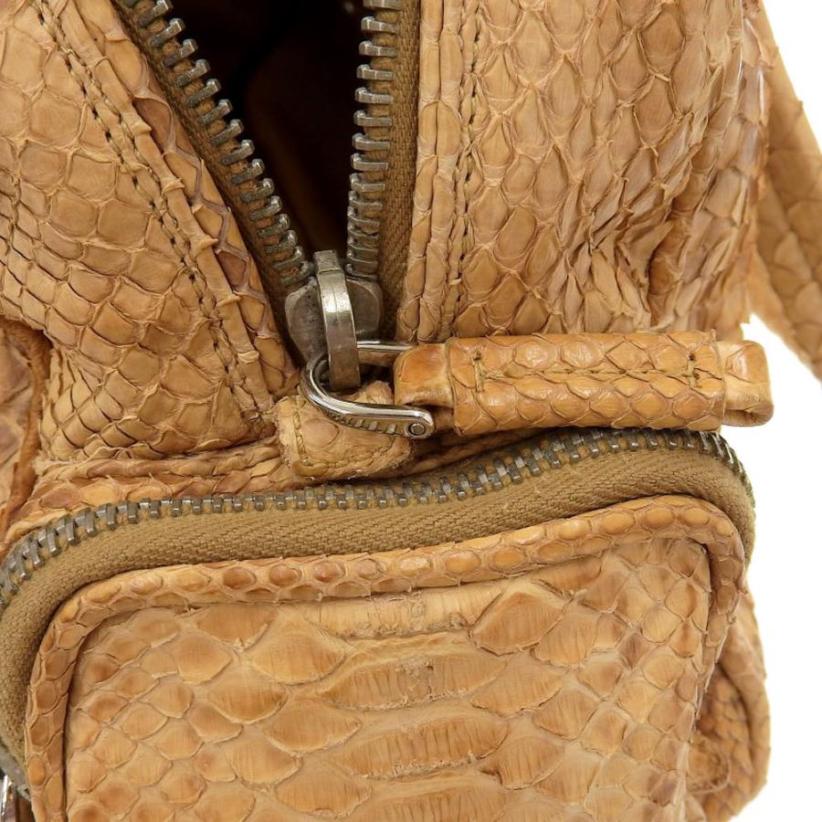 プラダ PRADA ハンドバッグ パイソン ベージュ BR2804 希少 レア 本物 