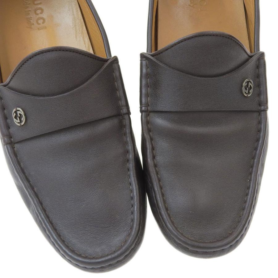 GUCCI グッチ ビジネスシューズ ローファー 靴 レザー 茶 9 GUCCI グッチ ビジネスシューズ ローファー 靴 レザー 茶 9