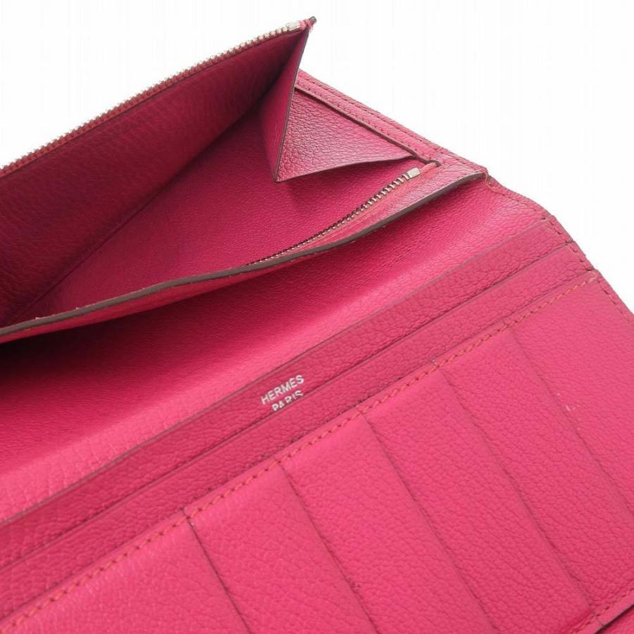 HERMES（エルメス） ベアン 三つ折財布 シェーブル フューシャピンク