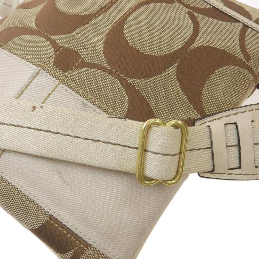 COACH（コーチ） シグネチャー ショルダーバッグ キャンバス ブラウン