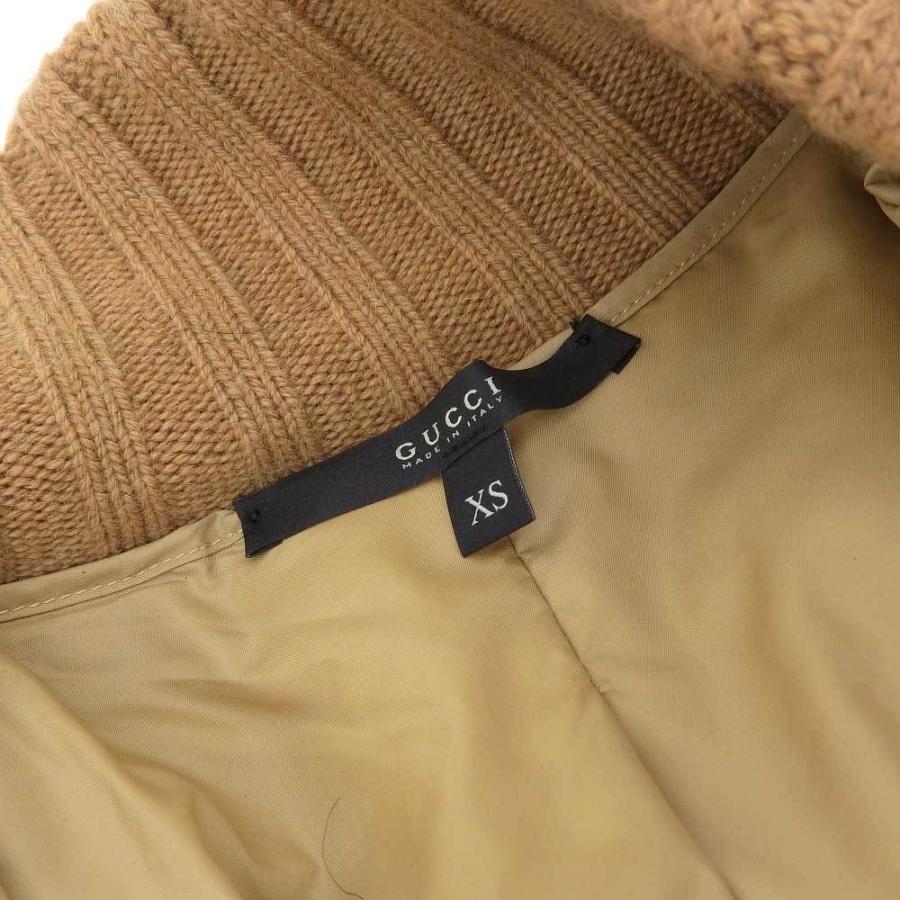 GUCCI グッチ ファー付き ニット ジャケット キャメル フォックス  