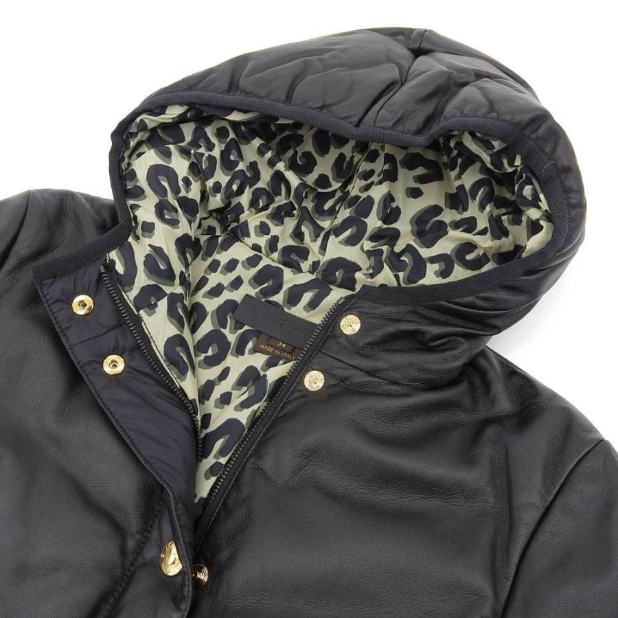 LOUIS VUITTON ルイヴィトン ダウン コート ブラック ネイビー LV  