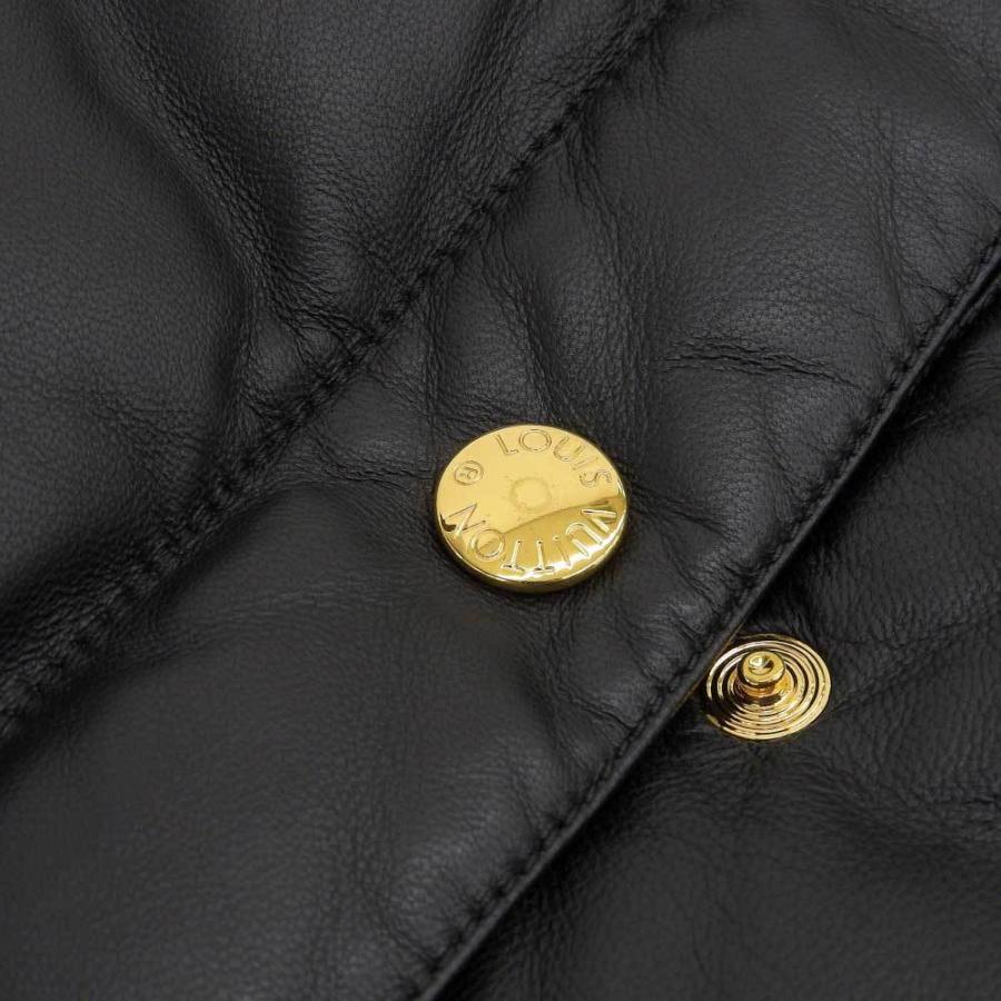 美品ルイヴィトンダウンコート　黒　size40 LOUIS VUITTON ルイヴィトン ダウン コート ブラック ネイビー