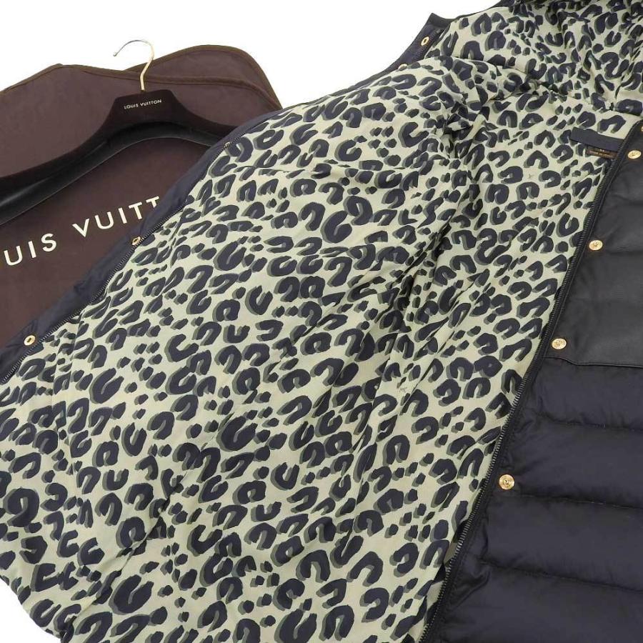 美品ルイヴィトンダウンコート　黒　size40 LOUIS VUITTON ルイヴィトン ダウン コート ブラック ネイビー
