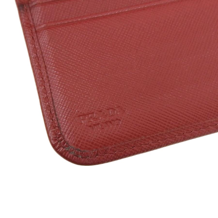 PRADA プラダ ラウンドファスナー長財布 レザー 赤 レッド PRADA プラダ ラウンドファスナー長財布 レザー 赤 レッド
