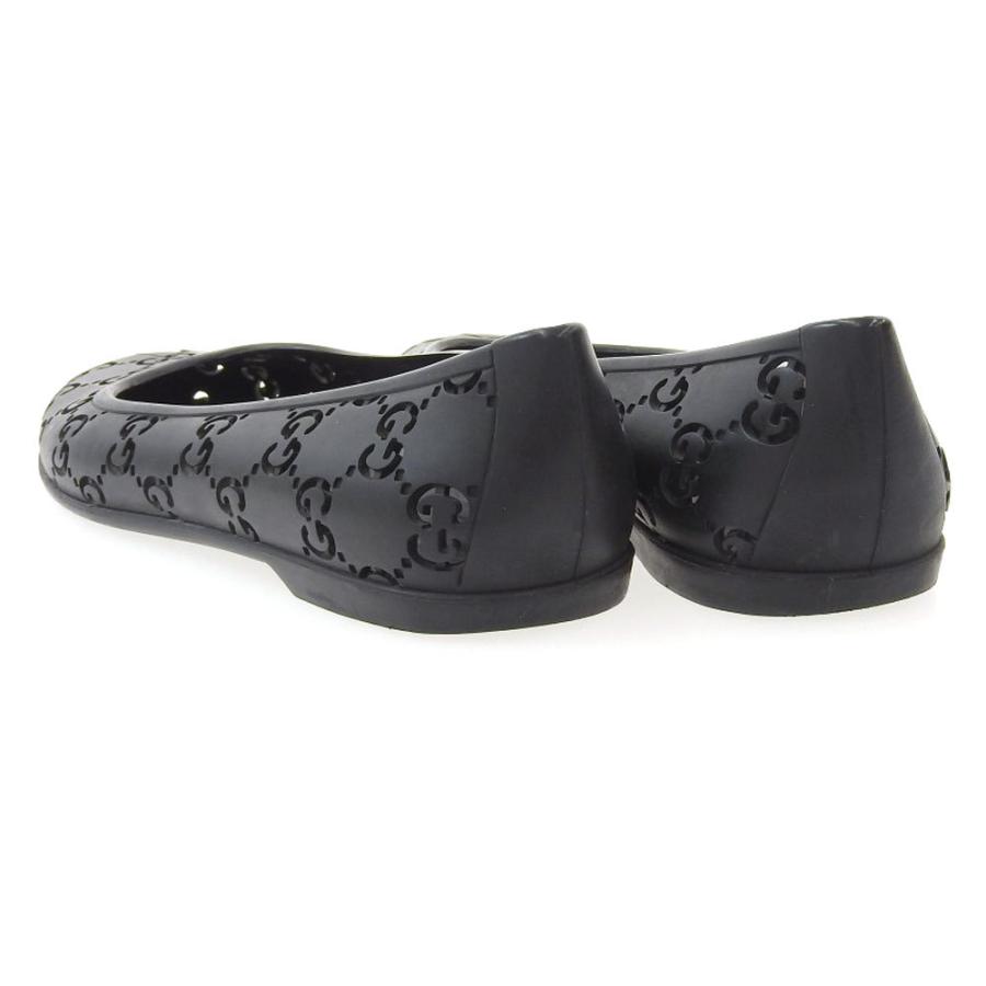 グッチ Gucci グッチ柄 フラットシューズ パンプス ラバー 黒 サイズ35 Gg 靴 本物保証 箱付 Tkb 高島屋質店 通販 Yahoo ショッピング