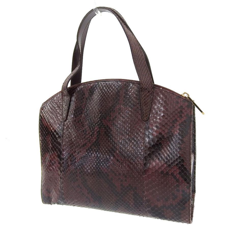 グッチ GUCCI ハンドバッグ パイソン ボルドー系 000 2058 0569 0 希少 