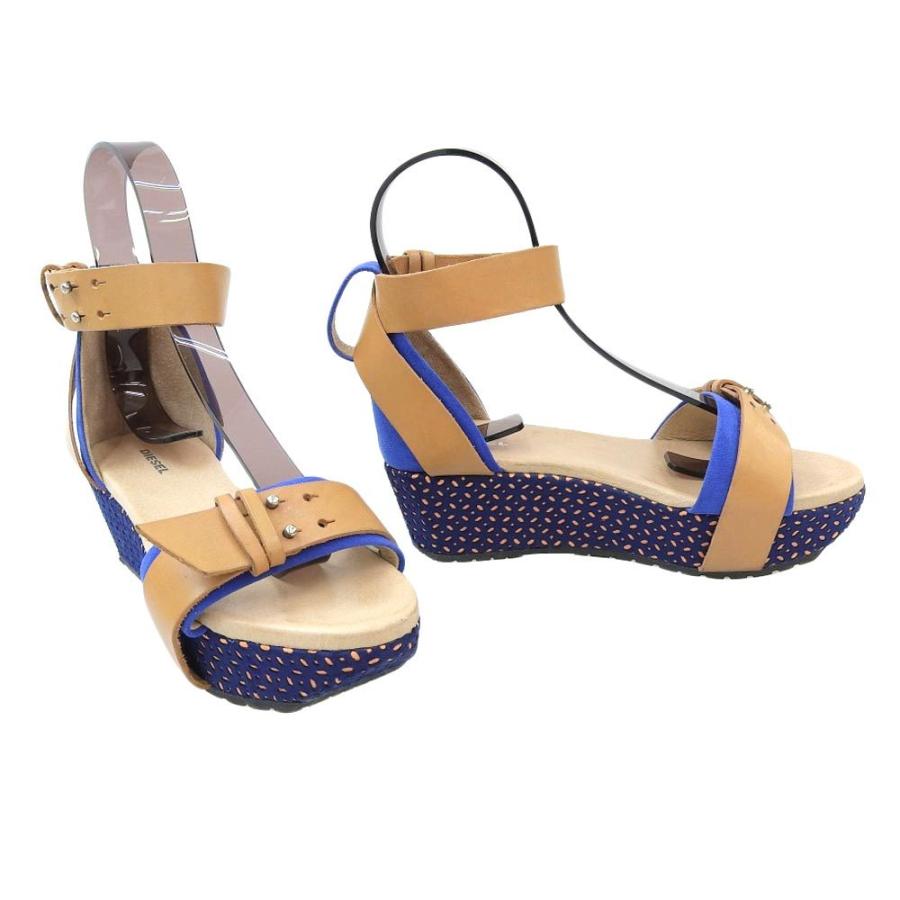 ディーゼル DIESEL ウェッジソール サンダル ヒール 靴 レザー  