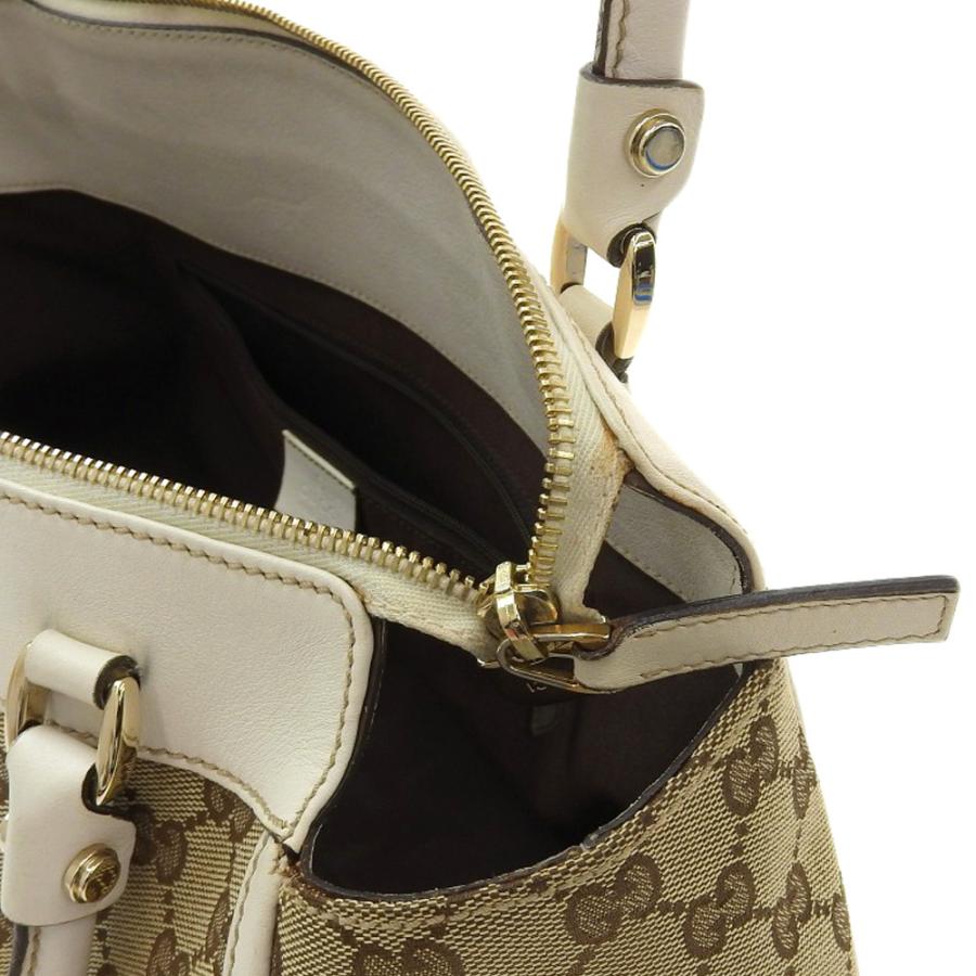 GGキャンバス グッチ GUCCI トートバッグ ロゴ ハンドバッグ 茶 