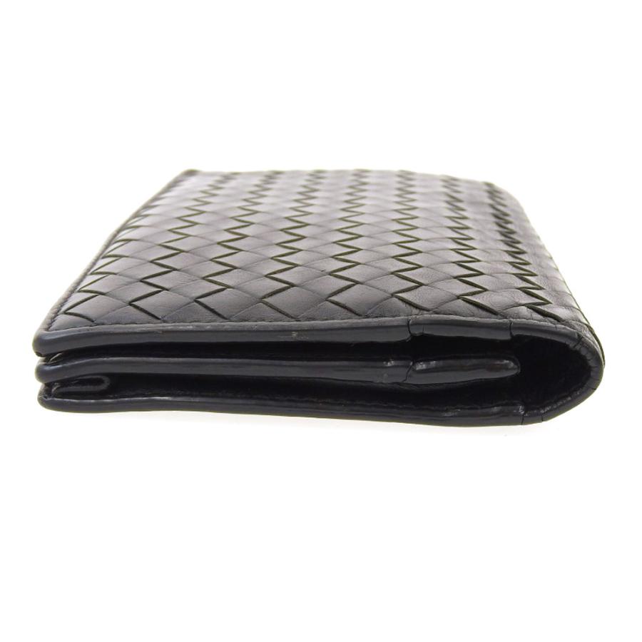 【本物保証】 ボッテガヴェネタ BOTTEGA VENETA イントレチャート 二つ折長財布 レザー ブラック B054726640 BOTTEGA VENETA（ボッテガ・ヴェネタ） イントレチャート 二つ折長財布