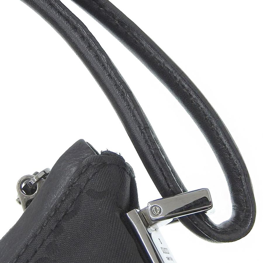 GUCCI グッチ GG柄 ワンショルダーバッグ ナイロン レザー 黒 GUCCI グッチ GG柄 ワンショルダーバッグ ナイロン レザー 黒