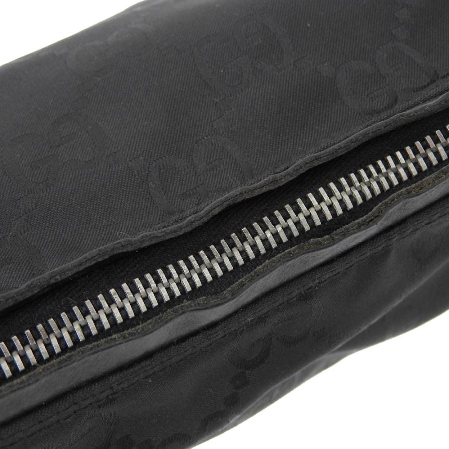 GUCCI グッチ GG柄 ワンショルダーバッグ ナイロン レザー 黒 GUCCI グッチ GG柄 ワンショルダーバッグ ナイロン レザー 黒