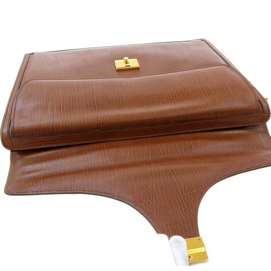BALLY バリー　ブラウンレザー ビジネスバッグ Bally バリー BALLY 書類カバン ブリーフケース ビジネスバッグ