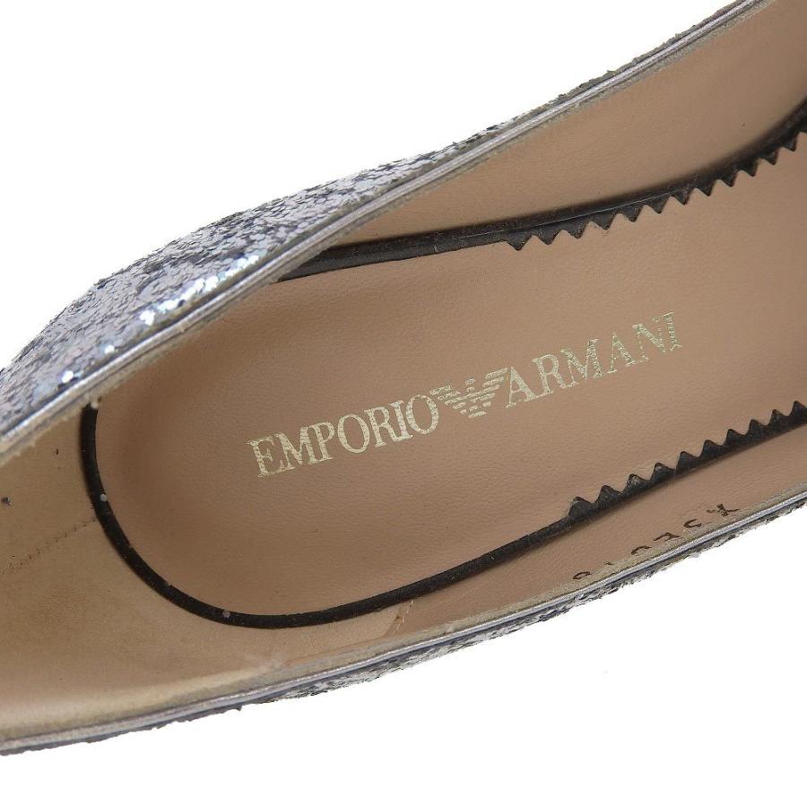 エンポリオ アルマーニ EMPORIO ARMANI パンプス ヒール 靴 グリッター 