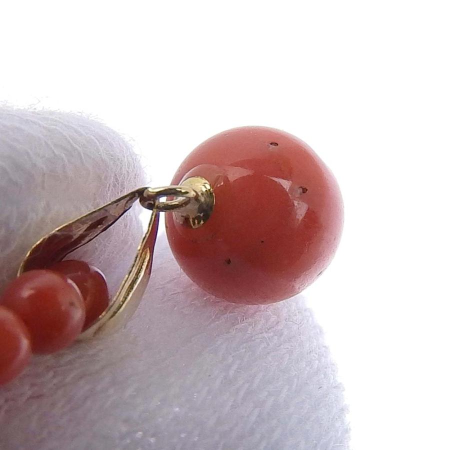 ネックレス K18YG環 サンゴ 珊瑚 さんご コーラル ノーブランド