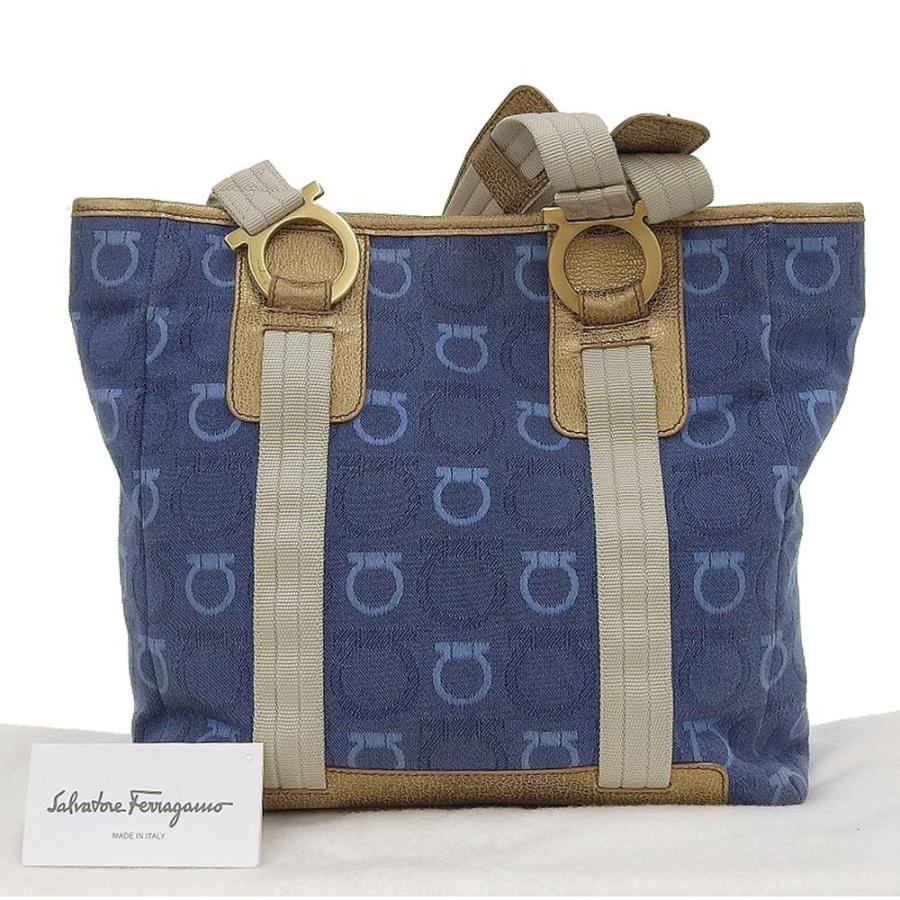 【美品】Salvatore Ferragamo ネイビー ハンドバッグ Salvatore Ferragamo（ハンドバッグ ・ ブルー・ネイビー/青色系