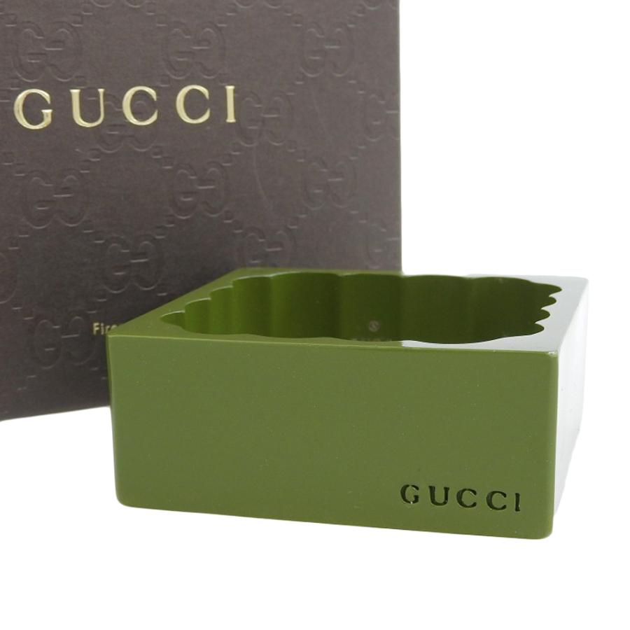 GUCCI（グッチ） バングル オリーブグリーン Mサイズ □V刻印 希少