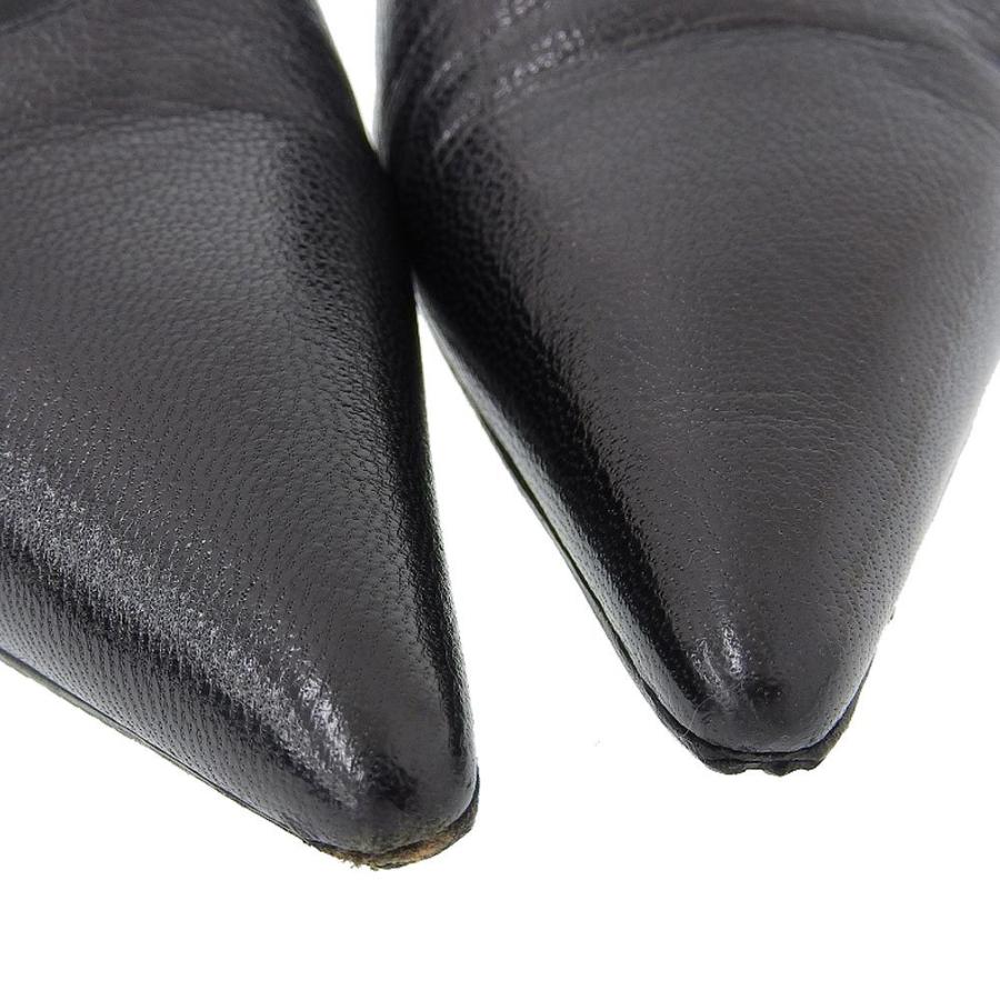 グッチ GUCCI ヒール パンプス 靴 レザー 黒 ブラック 本物保証 美品 